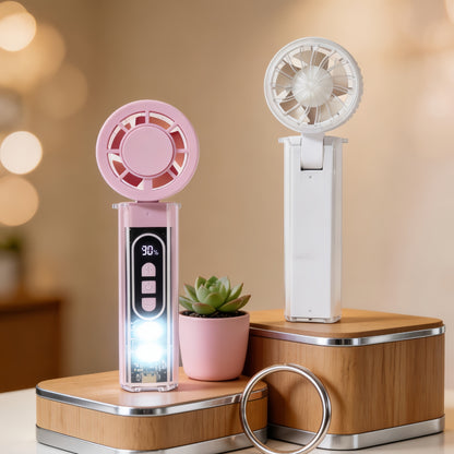 Damen tragbarer Handventilator mit USB-Anschluss und LED-Beleuchtung Brehn