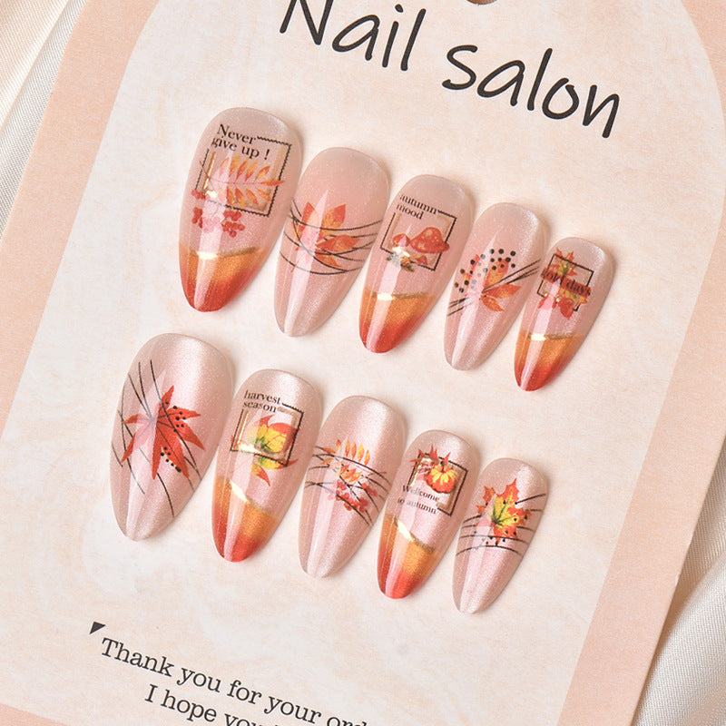 Herbst-Themen Press-On Nagelkunst Set