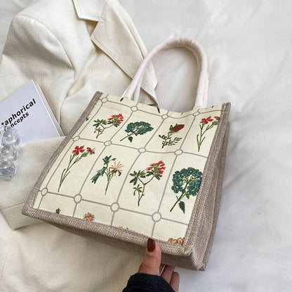 Bestickte Blumendruck-Tasche