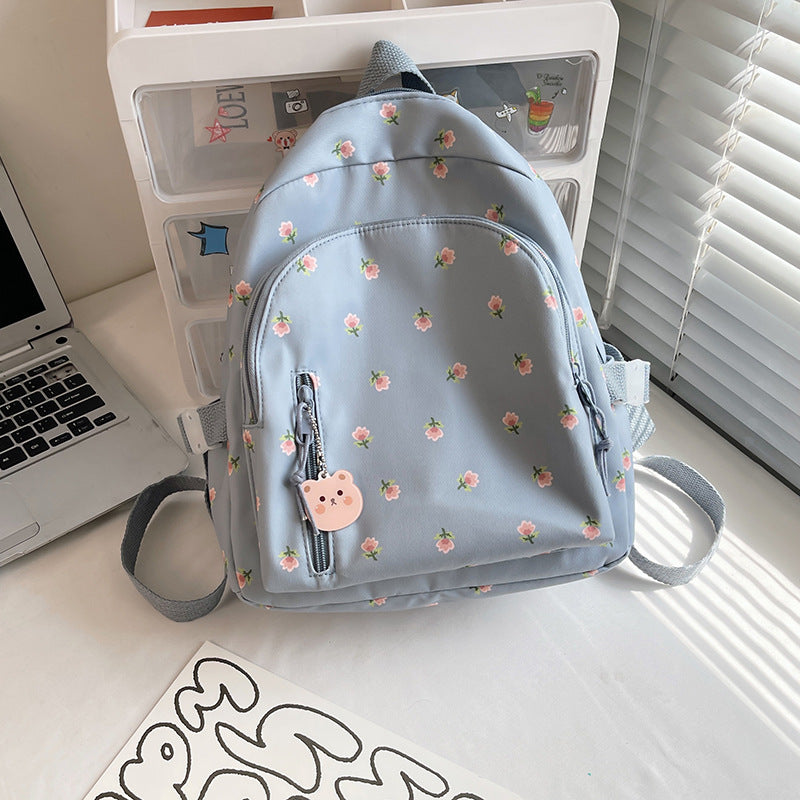 Blumendruck Freizeit Schul Rucksack