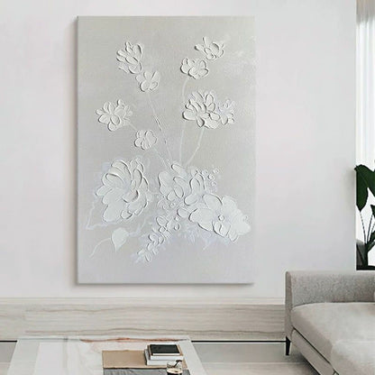 Texturiertes Blumendekor für die Wand