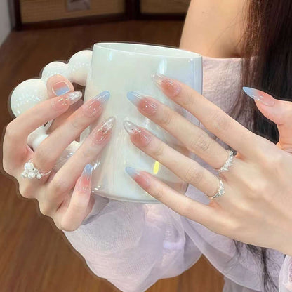 Elegante Ombre-Nagelkunst Verlängerungen