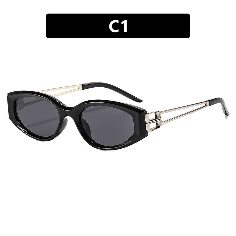 Damen Cat-Eye Sonnenbrille mit markantem Kunststoffrahmen und stilvollen Akzenten Brehn