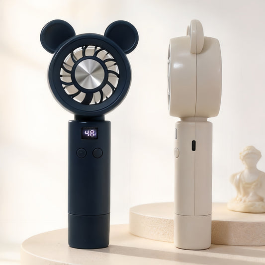 Damen Tragbarer Mini-Handventilator mit LCD-Display Brehn