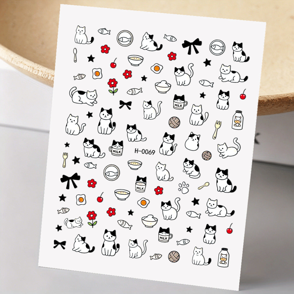 Niedliche Hunde-Themen-Nagelkunst-Sticker