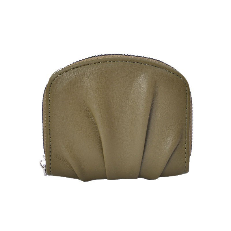 Elegante strukturierte Leder-Münztasche Brehn