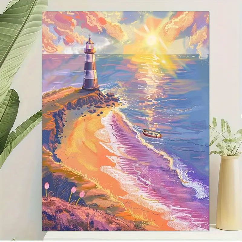 Scenic Lighthouse Canvas Wandkunst Brehn