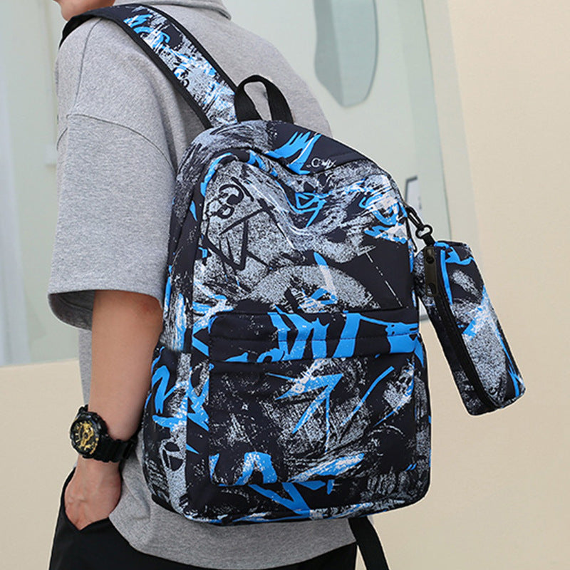 Graffiti-Druck Multifunktionaler Rucksack-Set Brehn