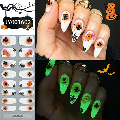 Halloween-Themen Glow-in-the-Dark Nagel-Wraps
