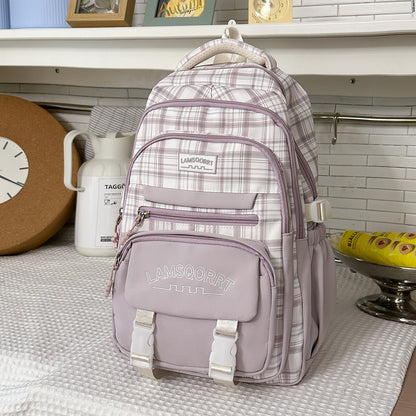 Stylische Karomuster-Rucksack Brehn