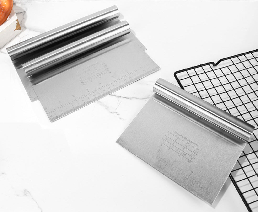 Professioneller Edelstahldoppelgriff Teigschaber Set Brehn