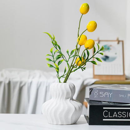 Elegante Texturierte Keramische Blumenvase