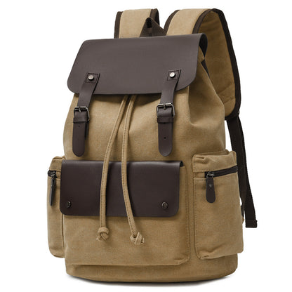 Canvas Kordelzug Verschluss Rucksack
