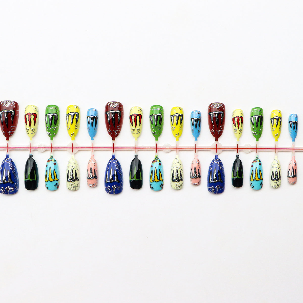 Kreative Nagelkunst Druck-On Designs