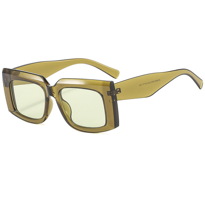 Damen Modische Sonnenbrille mit markantem quadratischem Rahmen und UV-Schutz Brehn