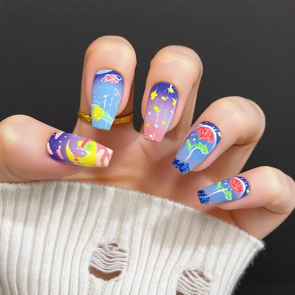 Kunstnagelset mit Elegantem Glitzer-Design Brehn