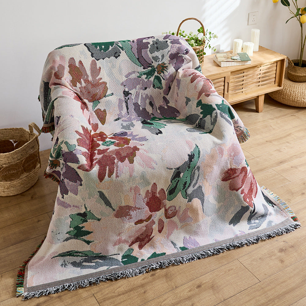 Künstlerische Jacquard-Wurfdecke