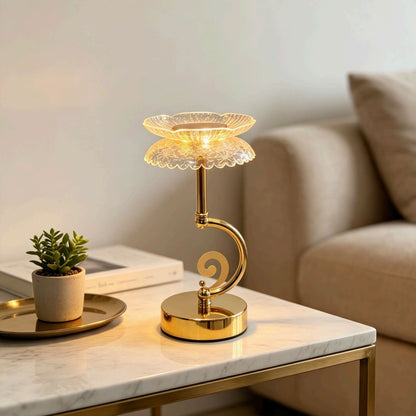 Künstlerische Glastischlampe