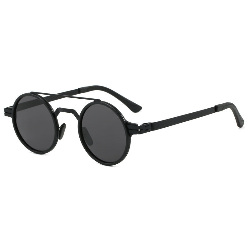 Damen modische runde Sonnenbrille mit minimalistischem Design Brehn
