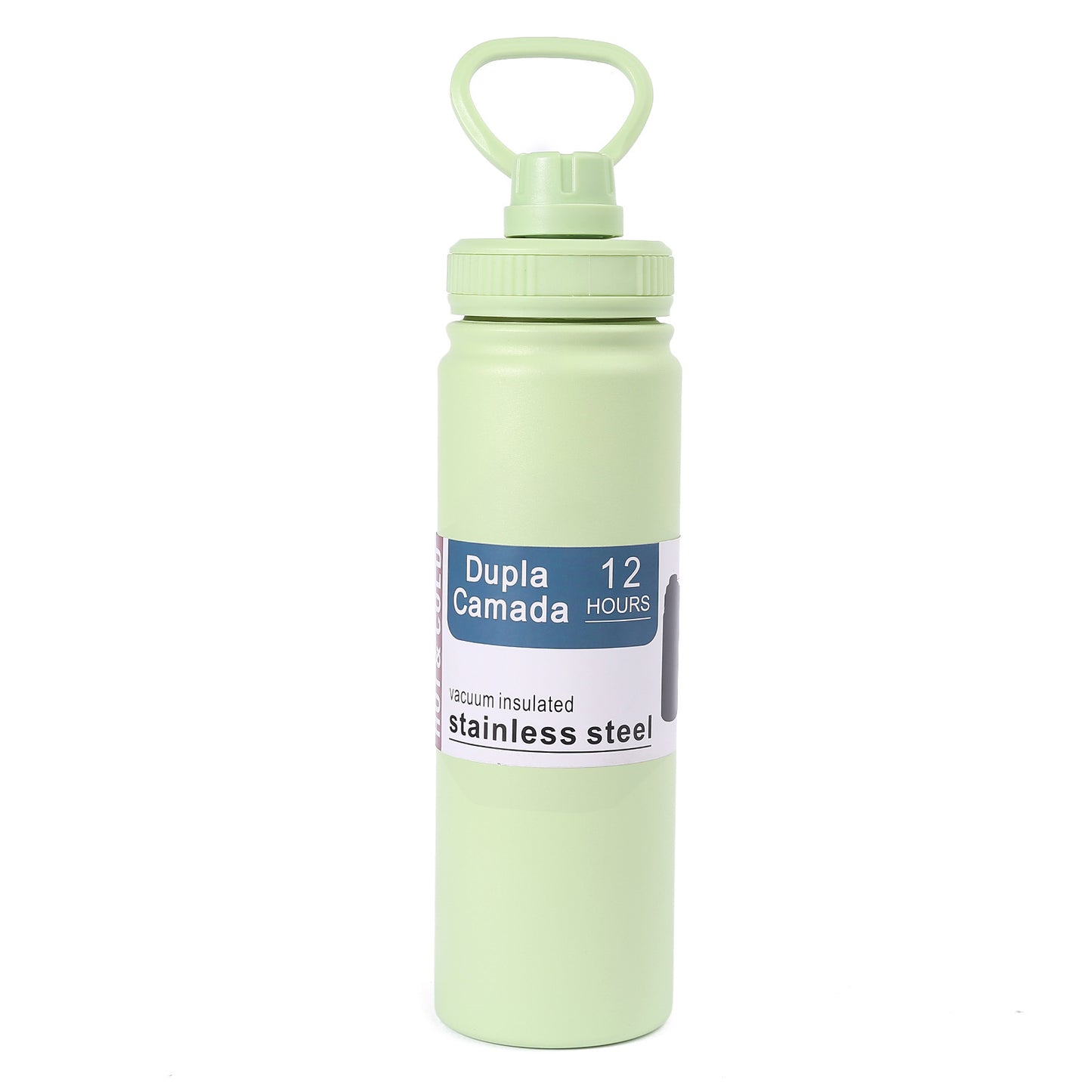 Damen Edelstahl-Vakuum-Trinkflasche mit ergonomischem Griff Brehn