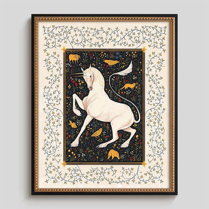 Künstlerisch dekorierte Einhorn Wandkunst