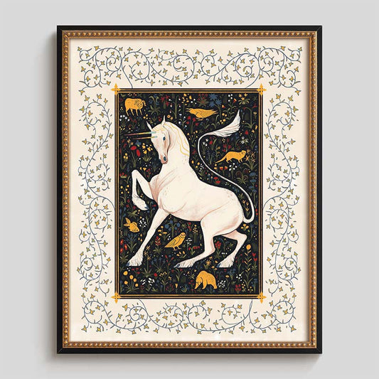 Künstlerisch dekorierte Einhorn Wandkunst