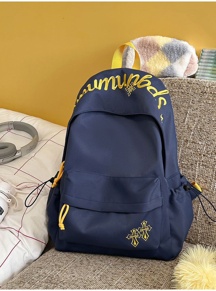 Lässiger Mehrfach-Taschen Canvas Schulrucksack