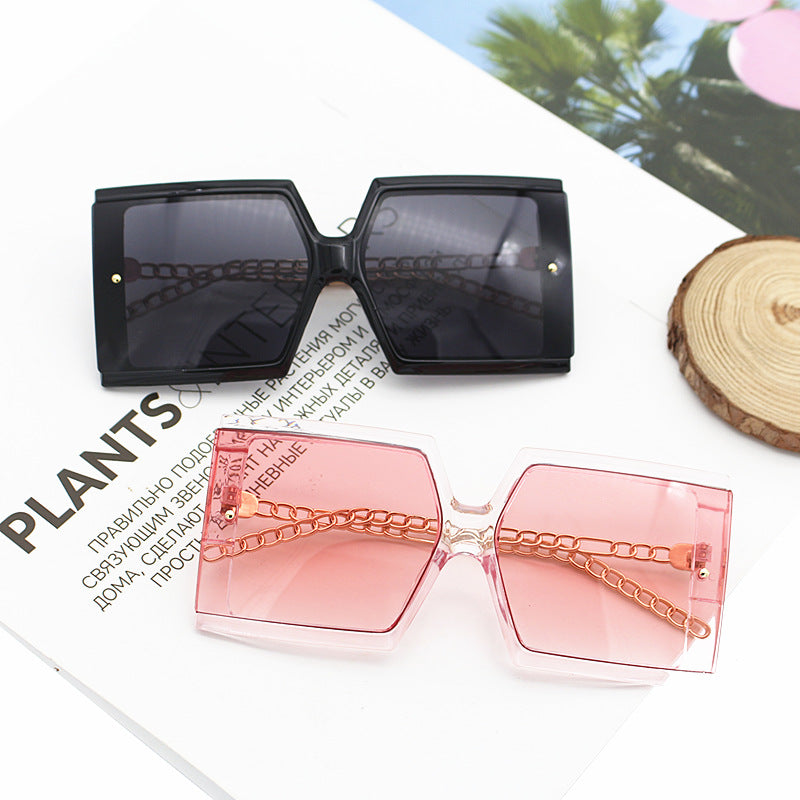 Damen elegante oversized Sonnenbrille mit quadratischem Rahmen Brehn