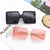 Damen elegante oversized Sonnenbrille mit quadratischem Rahmen Brehn