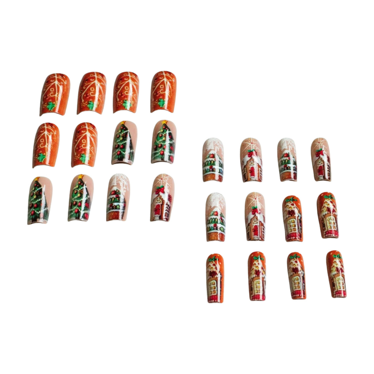 Festliches Lebkuchen-Themen-Nagelkunst-Set