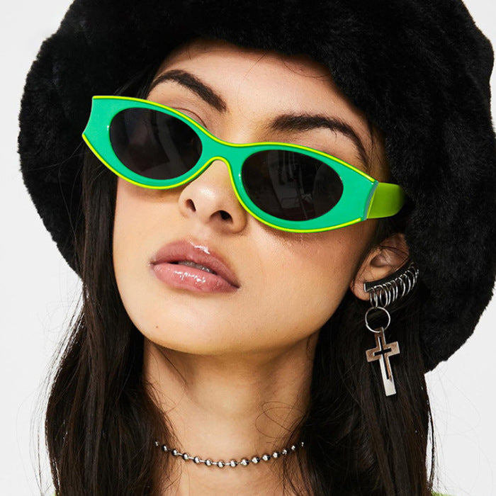 Damen Cat-Eye Sonnenbrille mit kontrastierendem Rahmendesign Brehn