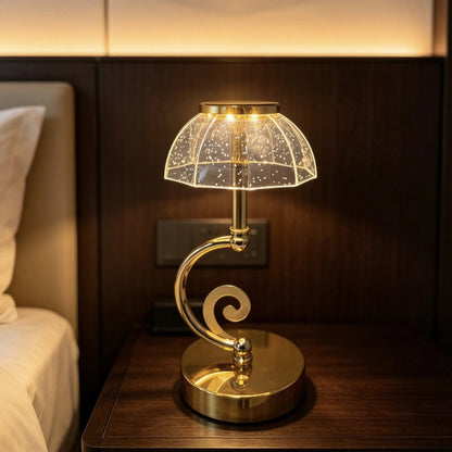 Künstlerische Glastischlampe
