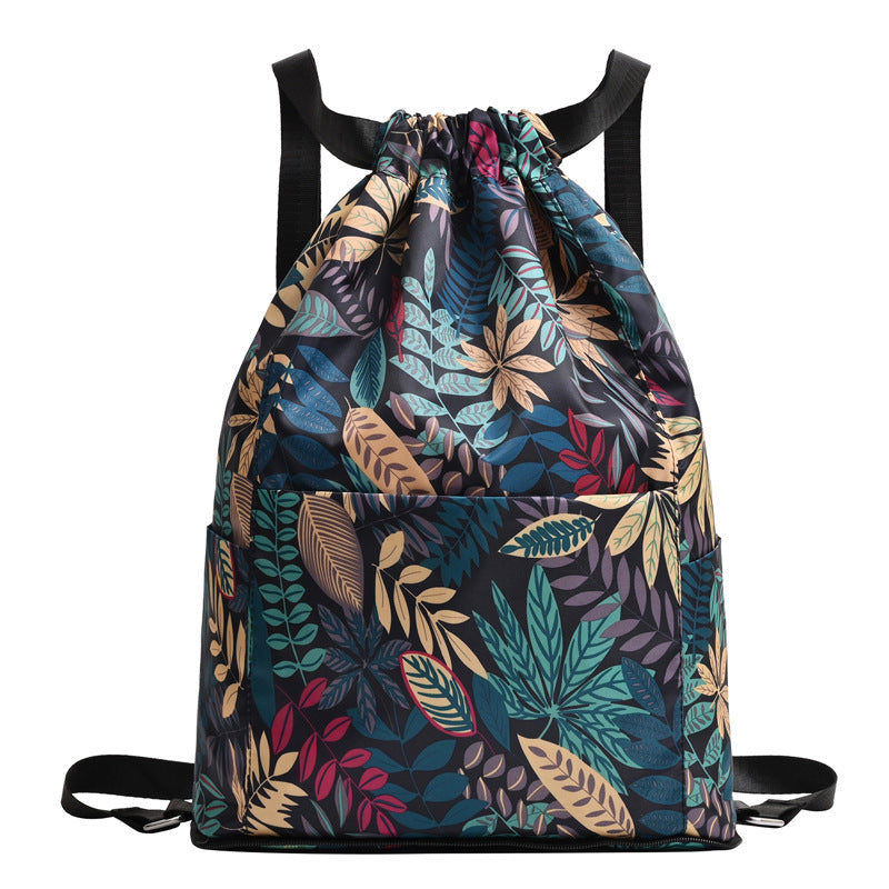Zugkordel Blumendruck Rucksack Brehn