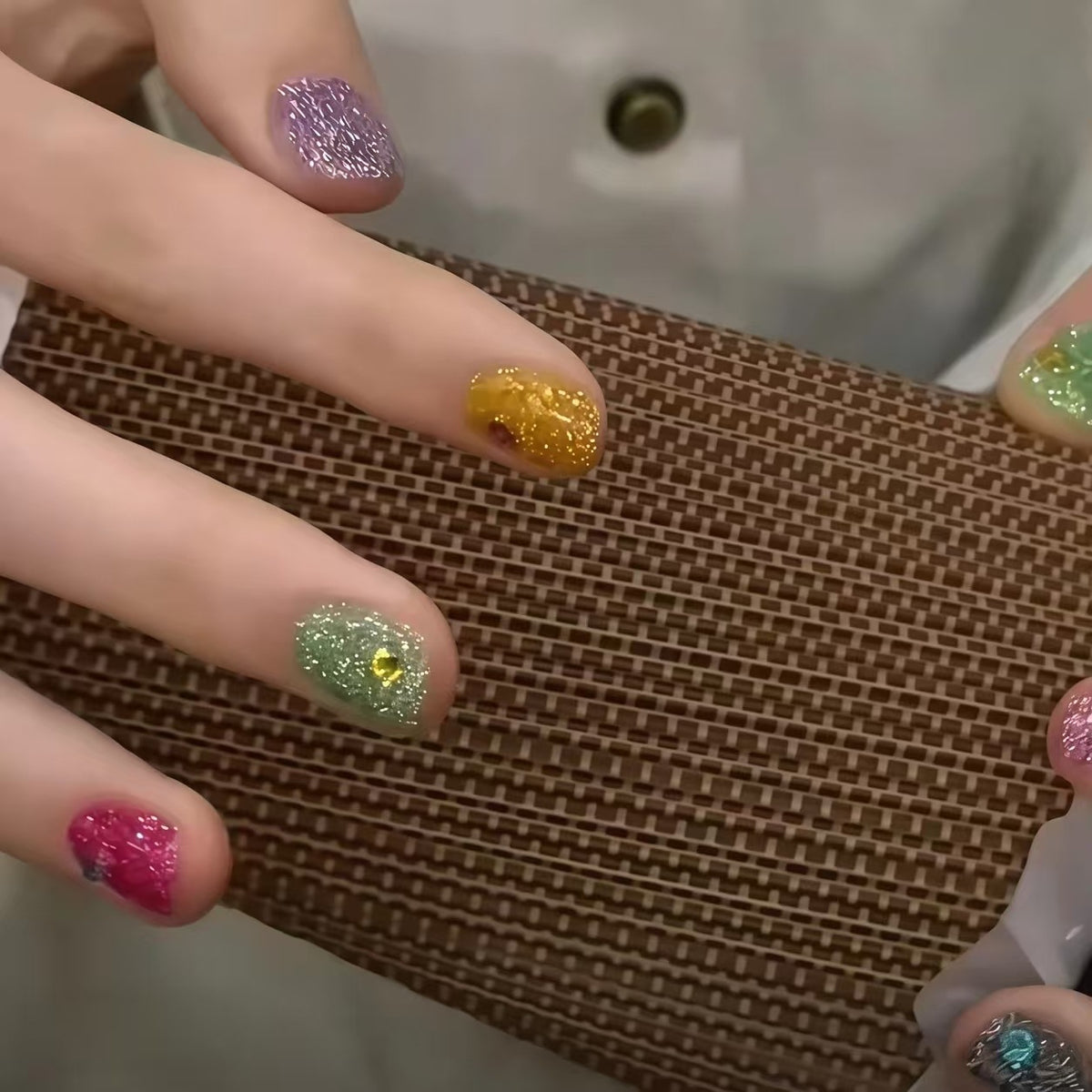 Glitzer-Nagelkunst-Set