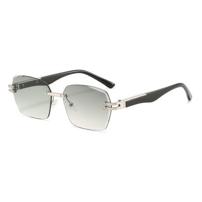 Herren elegante quadratische Sonnenbrille mit Holzarmen Brehn
