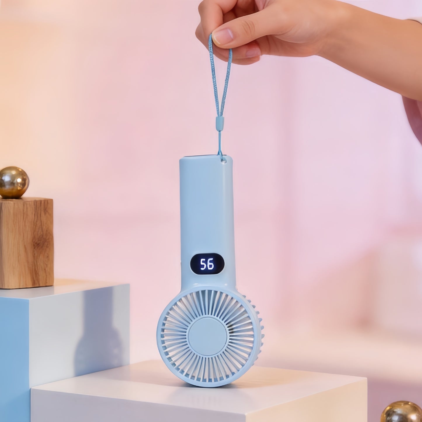 Damen Handventilator mit digitalem Temperaturdisplay Brehn