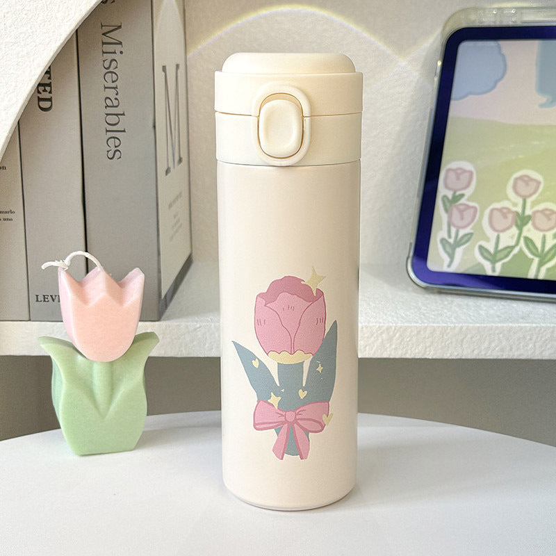 Damen Isolierte Trinkflasche mit elegantem Blumendesign Brehn