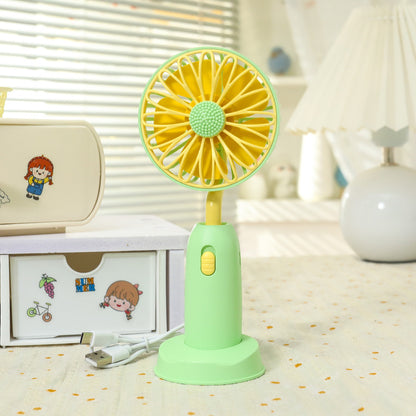 Damen Tragbarer USB-Lüfter mit verspieltem Blumen-Design Brehn