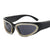Damen stilvolle Sonnenbrille mit funkelndem Kristallrahmen Brehn