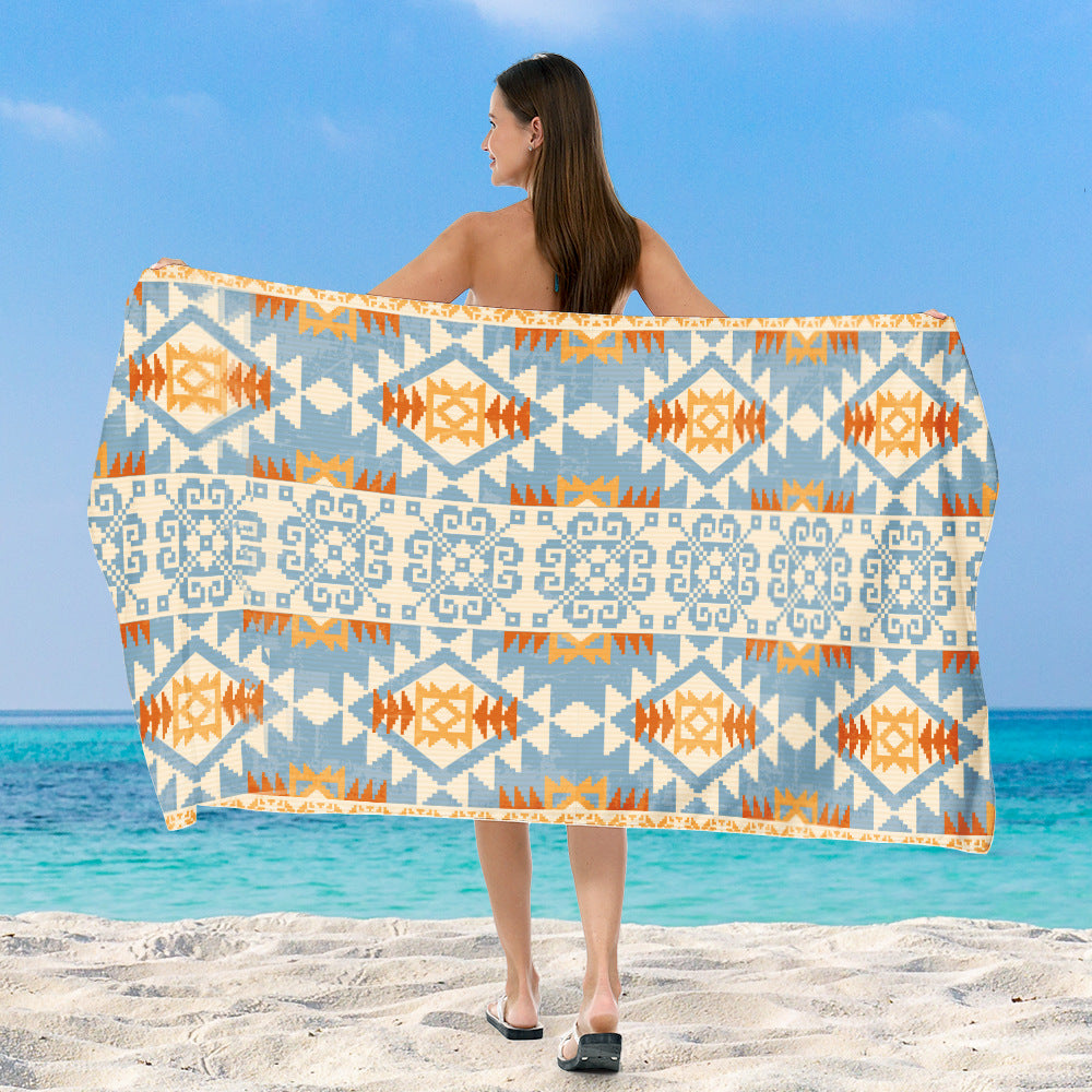 großzügig geschnittenes Strandtuch mit elegantem Mosaikdesign Brehn