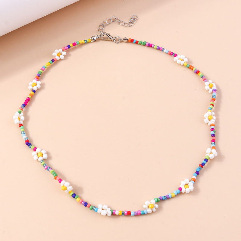 Buntes floral Perlenhalsband Brehn