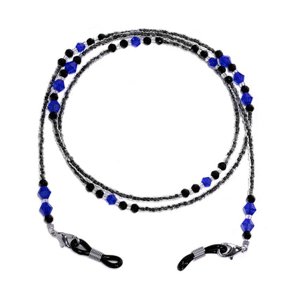 Elegante lila Perlen Brille Kette Brehn