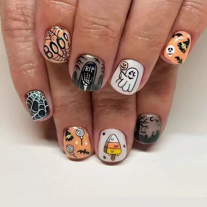 Halloween Nagelkunst-Set Brehn