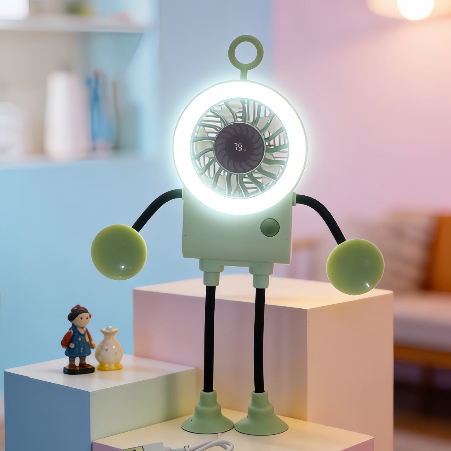 Frauen Multifunktions-Tischventilator mit integrierter LED-Beleuchtung Brehn