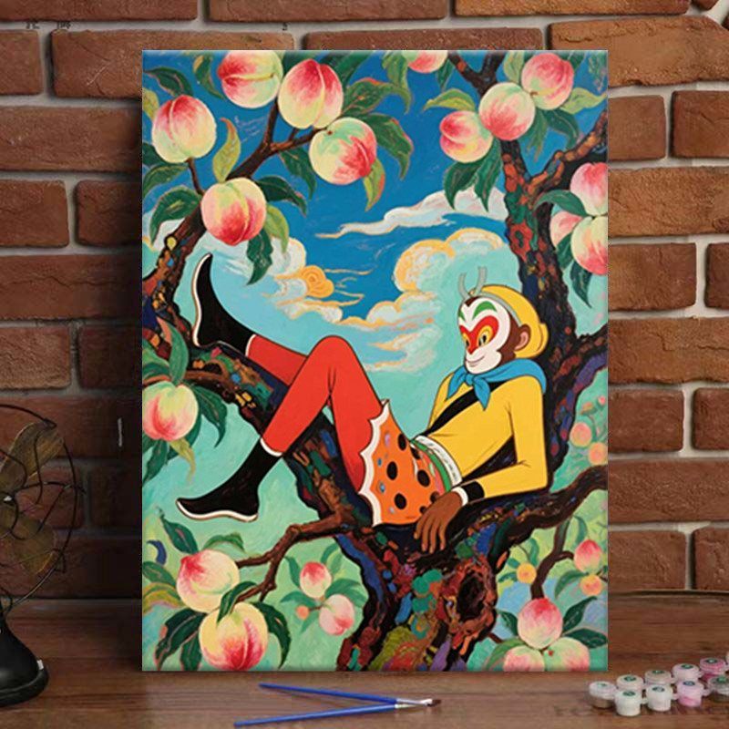 Verspielt Affe Abenteuer Kunst Druck Brehn