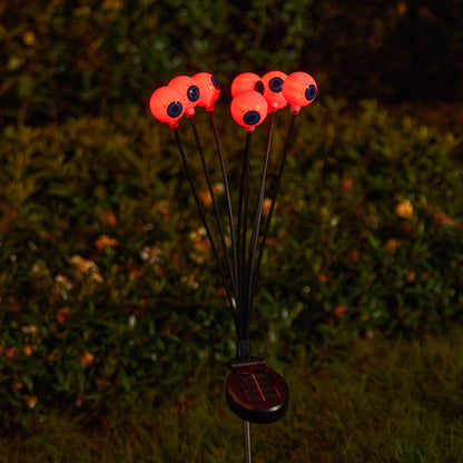 Gruselige Gartenlichter mit Augen-Motiv Brehn