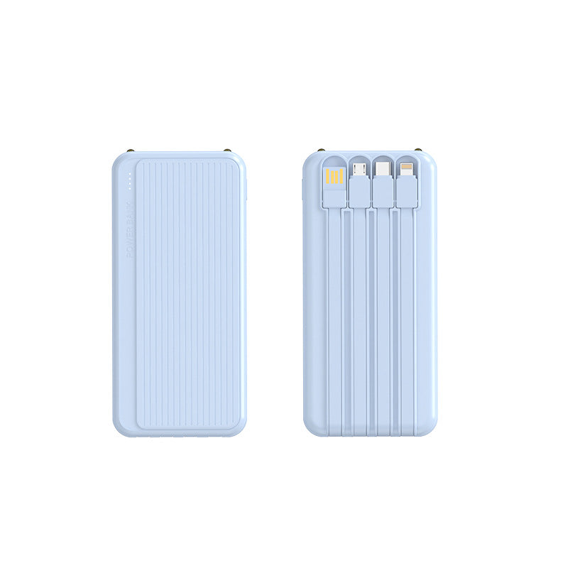 Powerbank mit Integrierten Ladekabeln und Hochgeschwindigkeitsladefunktion Brehn