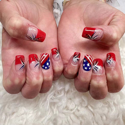 Patriotisches Nagelkunstset