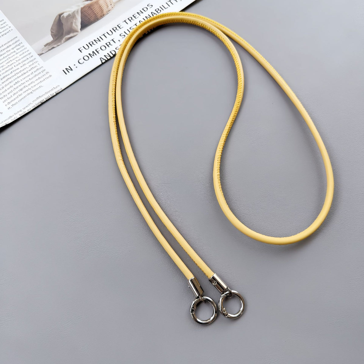 Premium Doppelring-Lederumhängeband Brehn