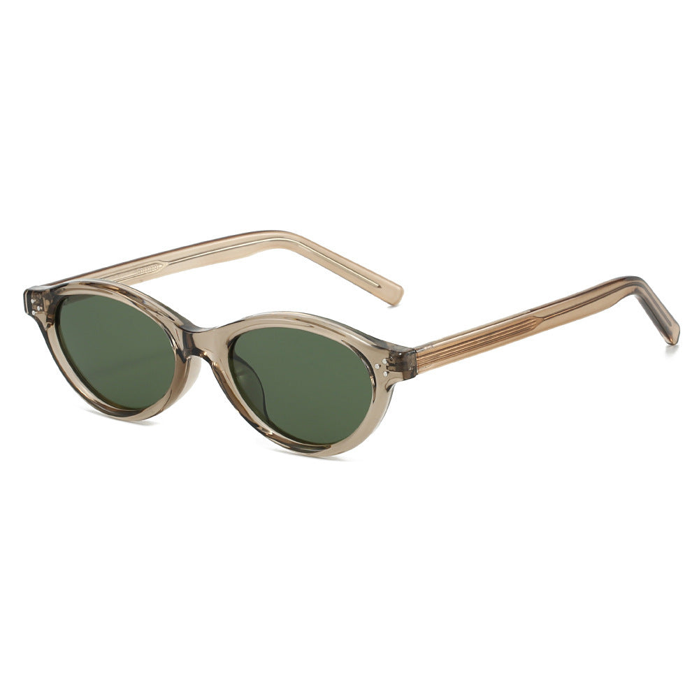 Damen Cat-Eye Sonnenbrille mit elegantem, transparentem Rahmen und UV400-Schutz Brehn